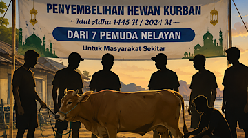 Kisah Inspiratif; Dari Perahu, 7 Pemuda Sukses Patungan beli Sapi Kurban untuk Kaum Duafa