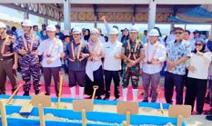 Bupati Rum Pagau Letakkan Batu Pertama KNMP, Nilai Investasi Capai Rp10,8 Miliar